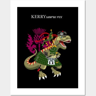 Clanosaurus Rex KERRYsaurus Plaid Kerry Irish Ireland Family Tartan Posters and Art